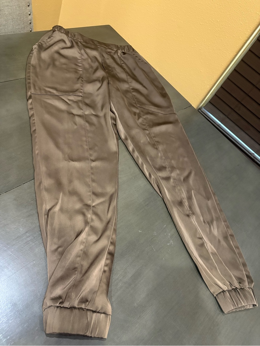 Forever 21 Brown Satin Jogger Pants - Size small